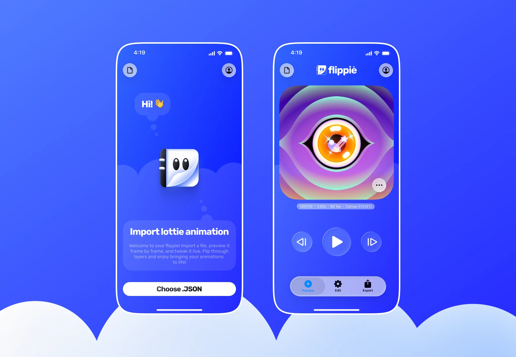 Flippie ui design